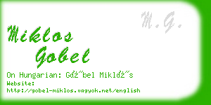 miklos gobel business card